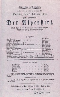 Der Alpenhirt, 05. 02. 1932 (Hoftheater in Meiningen, Theaterzettel)