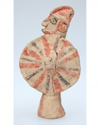 Terrakotta-Statuette: Krieger, kyprisch. 750-600 v. Chr.